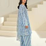 Azure Bloom Printed Lawn 3-Piece Unstitched Suit | MalaZaar Signature Lawn Collection