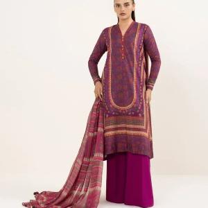 Crimson Harmony Printed 3-Piece Arabic Lawn Suit MalaZaar Signature Collection