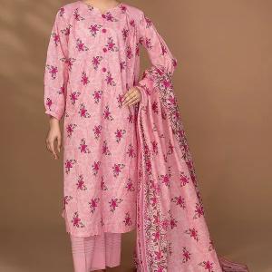 Blush Petal Printed Lawn 3-Piece Unstitched Suit | MalaZaar Bloom Collection