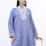 Azure Grace Printed Lawn 3-Piece Unstitched Suit | MalaZaar Summer Essence